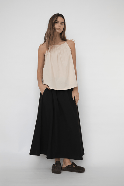 AGNES SKIRT - SEERSUCKER - BLACK