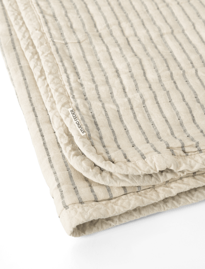 Faye Bedspread - IVORY STRIPE