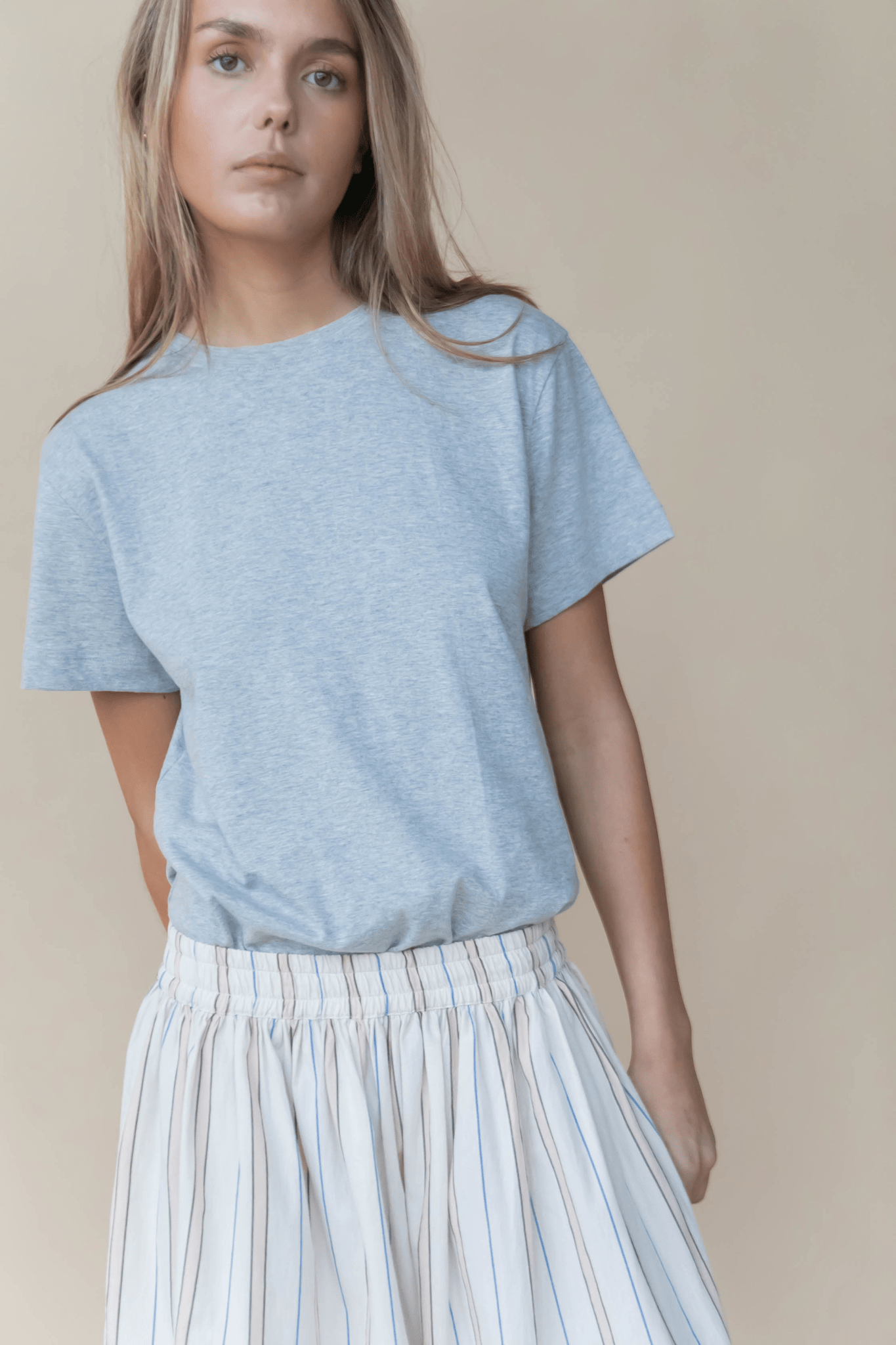 Freya T-shirt - GREY MELANGE