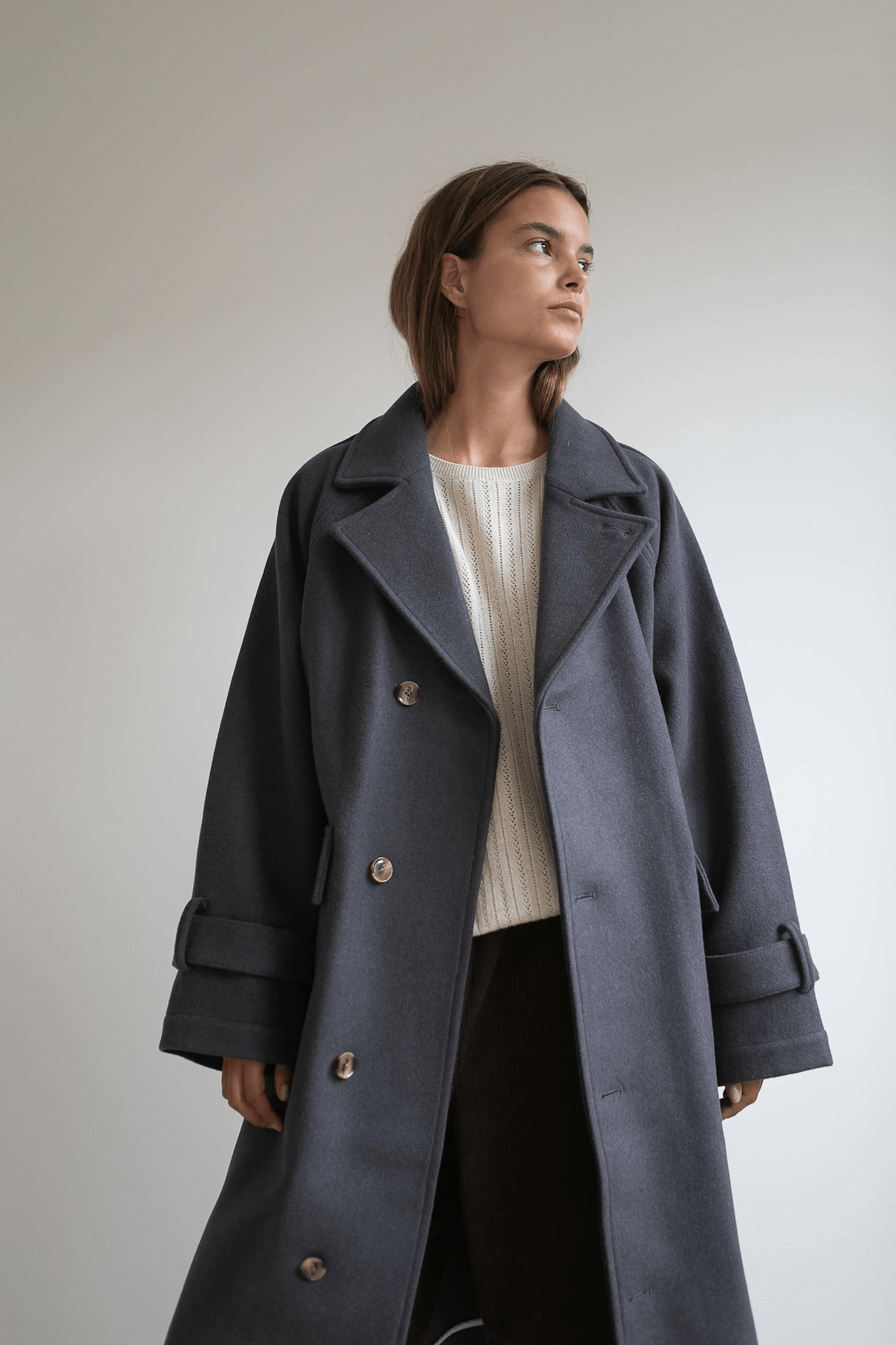 JOHANNE WOOL COAT - CHARCOAL