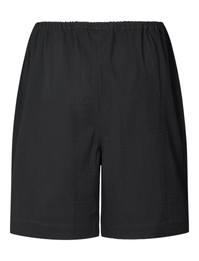 NORAH SHORTS - SEERSUCKER - BLACK