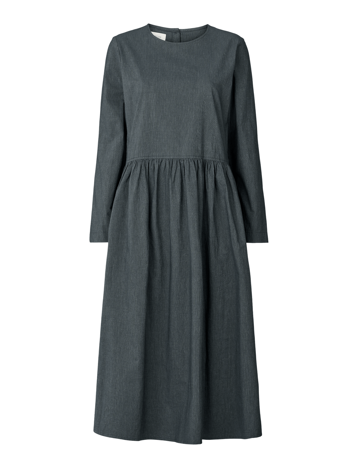 SABINE DRESS - BLACK PINSTRIPE