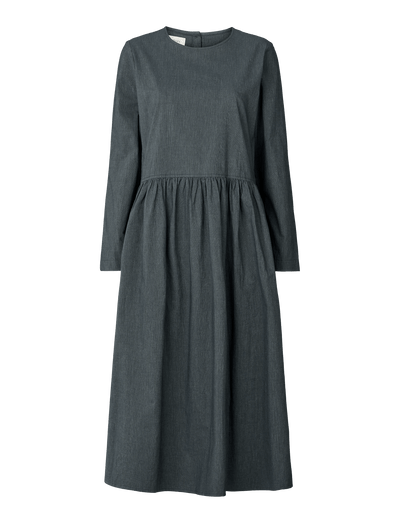 SABINE DRESS - BLACK PINSTRIPE