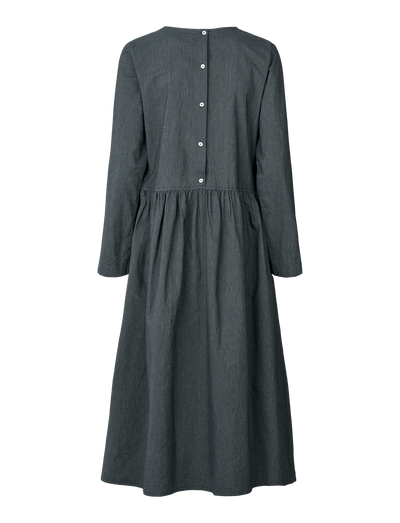 SABINE DRESS - BLACK PINSTRIPE