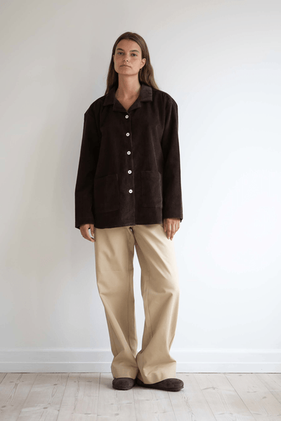 SILJA CORDUROY SHIRT - DARK BROWN