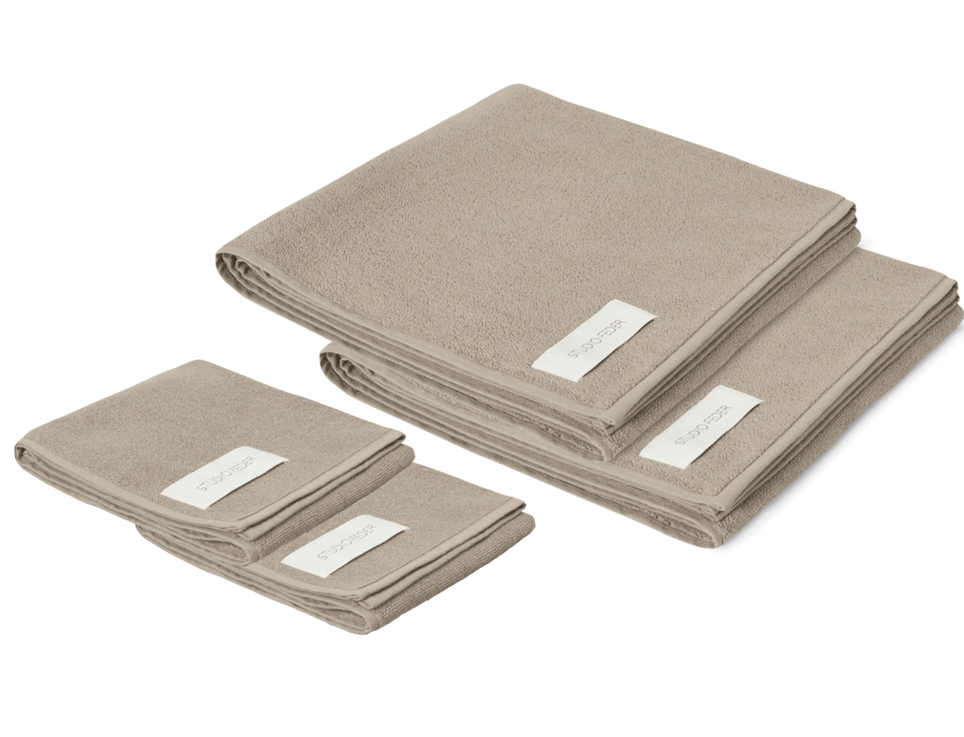 Una Towel 4-pack - PEBBLE