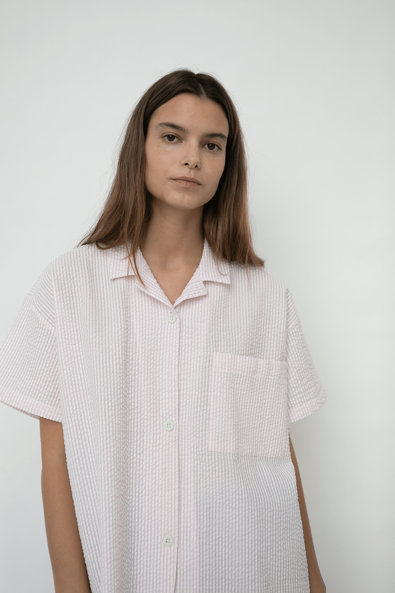 VICTORIA SHIRT - SEERSUCKER - BLOSSOM