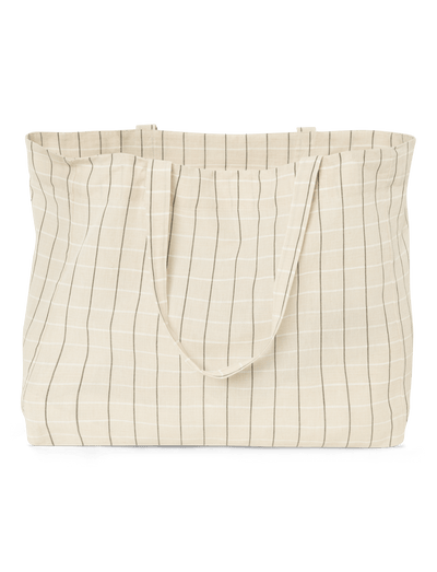 Hanna Tote Bag - WINTER WHITE CHECK