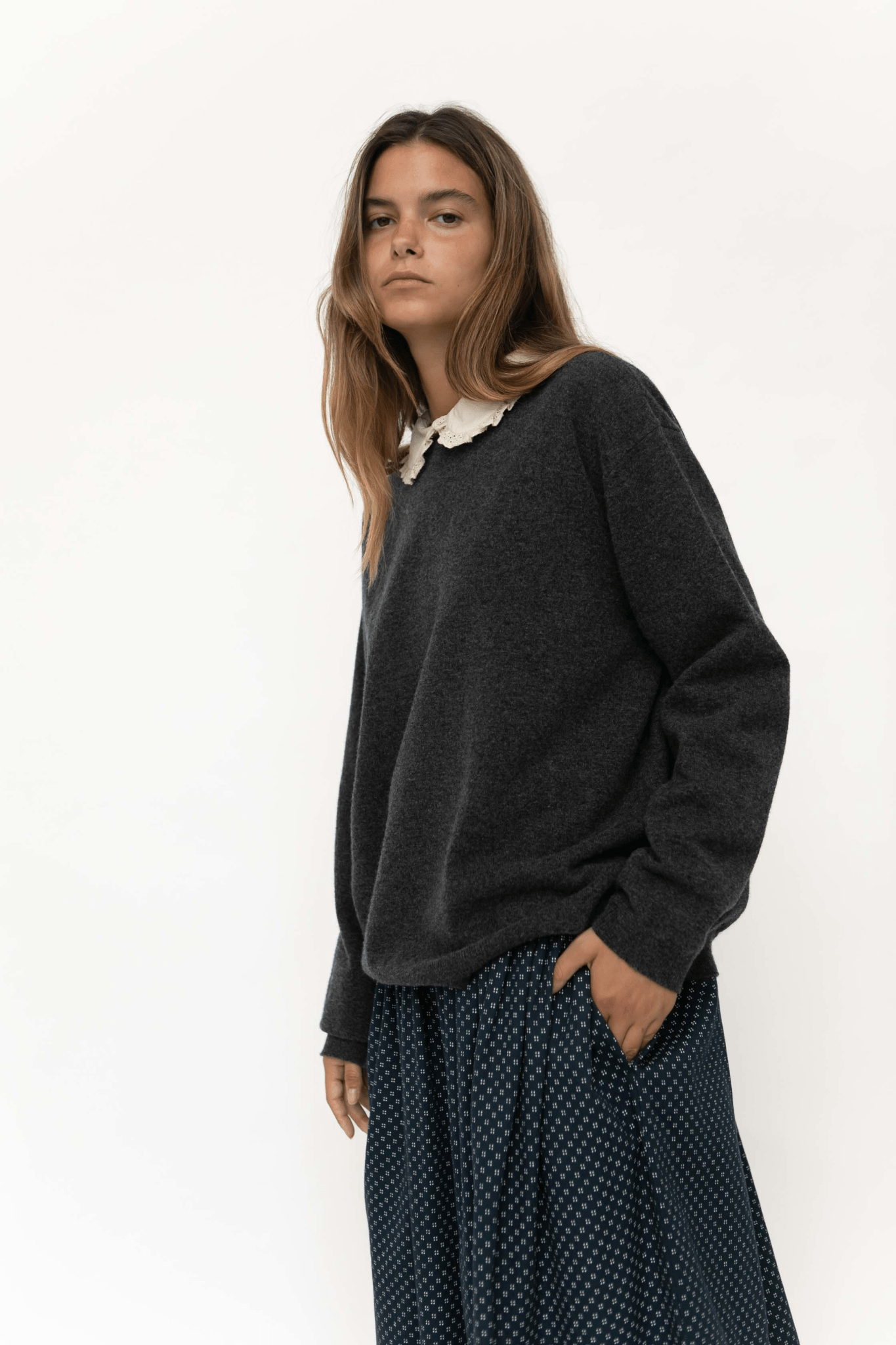 Sophie knit - CHARCOAL MELANGE