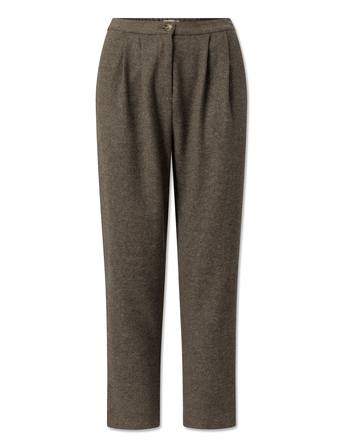 Gudrun Pants - BROWN HERRINGBONE